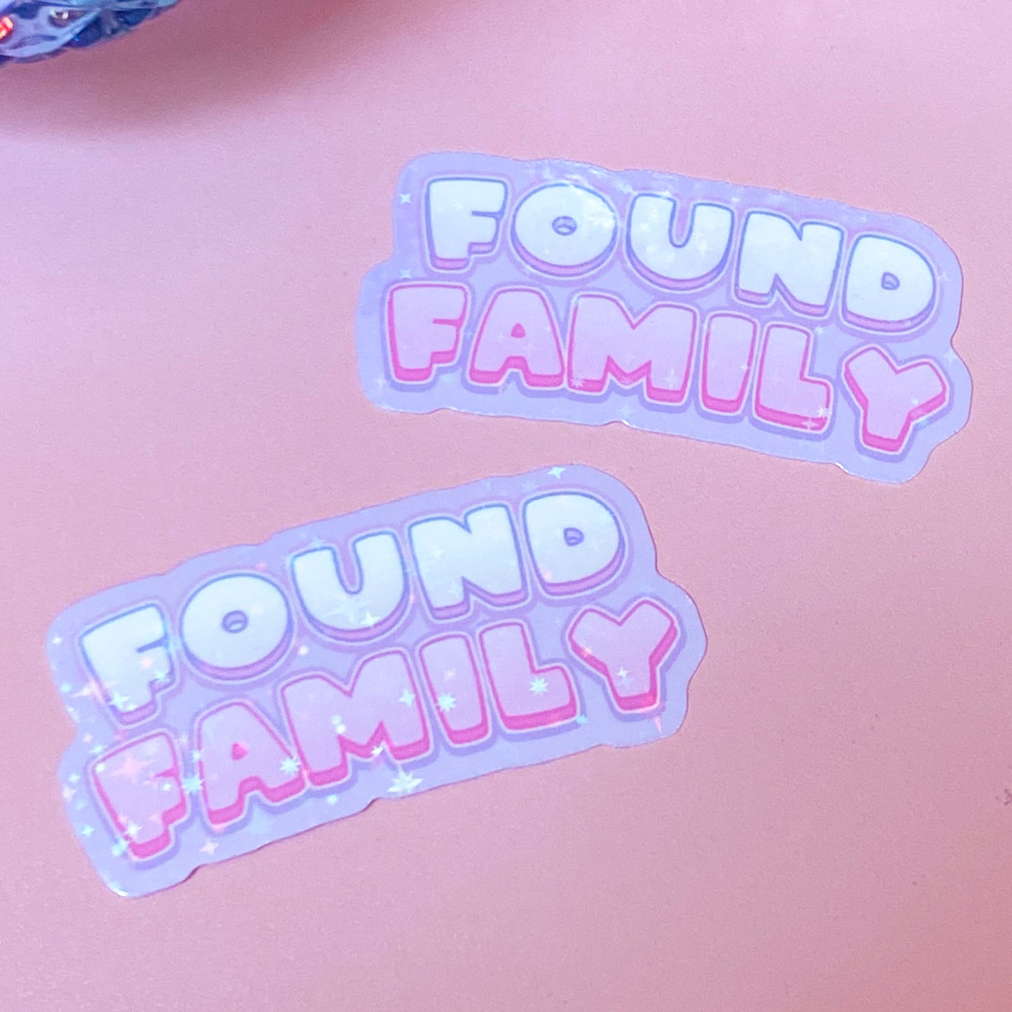Found Family | Bookish Holographic Sticker