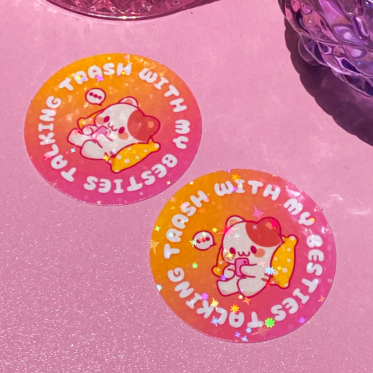 Talking Trash | Bookish Holographic Sticker