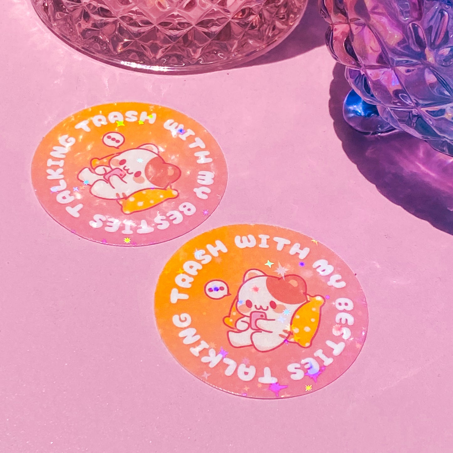 Talking Trash | Bookish Holographic Sticker