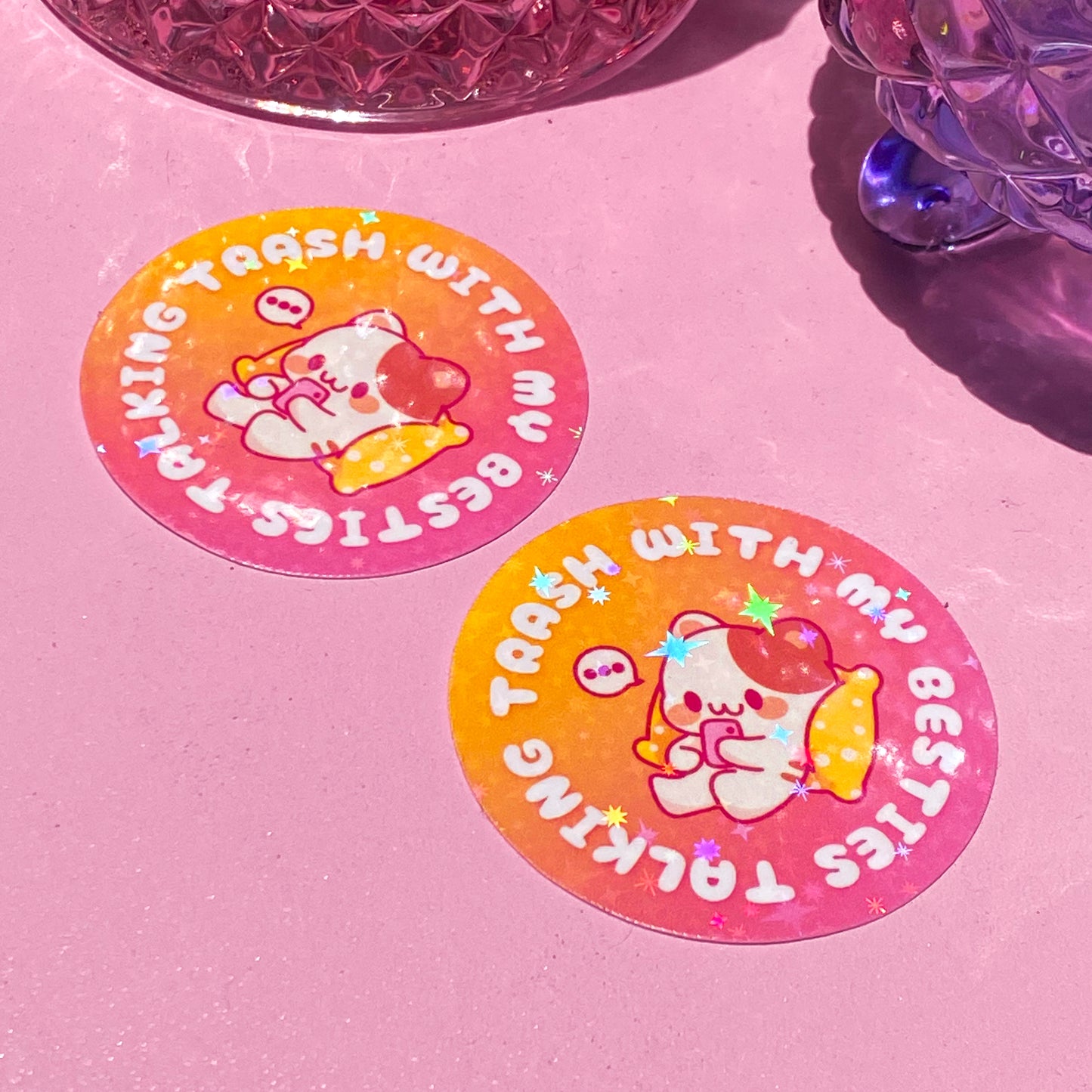 Talking Trash | Bookish Holographic Sticker