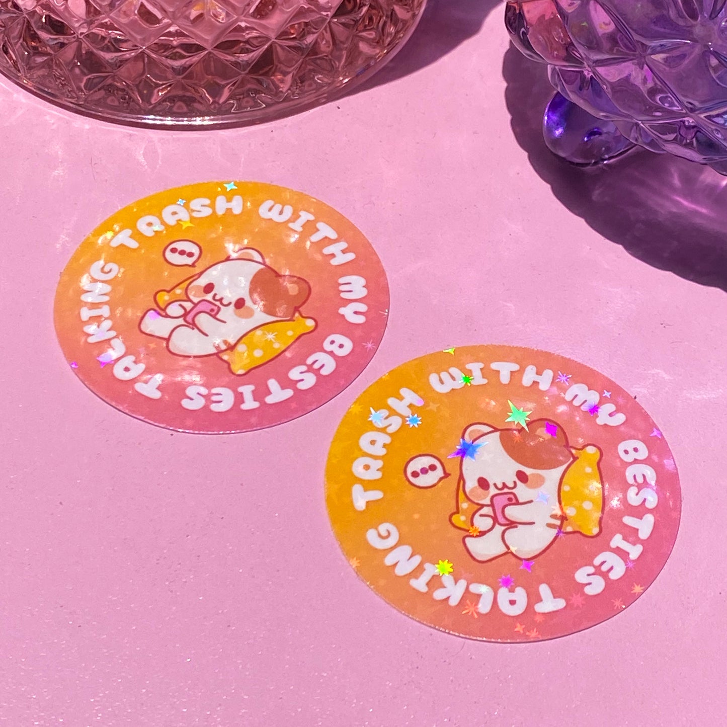 Talking Trash | Bookish Holographic Sticker