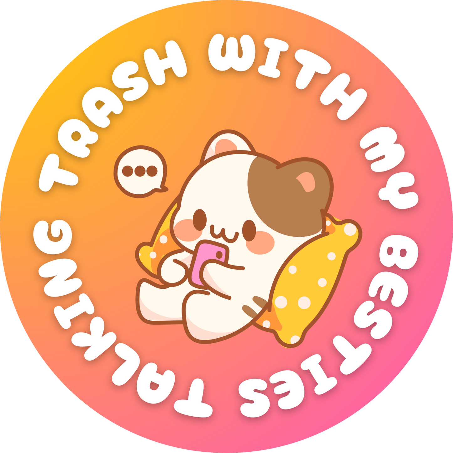 Talking Trash | Bookish Holographic Sticker