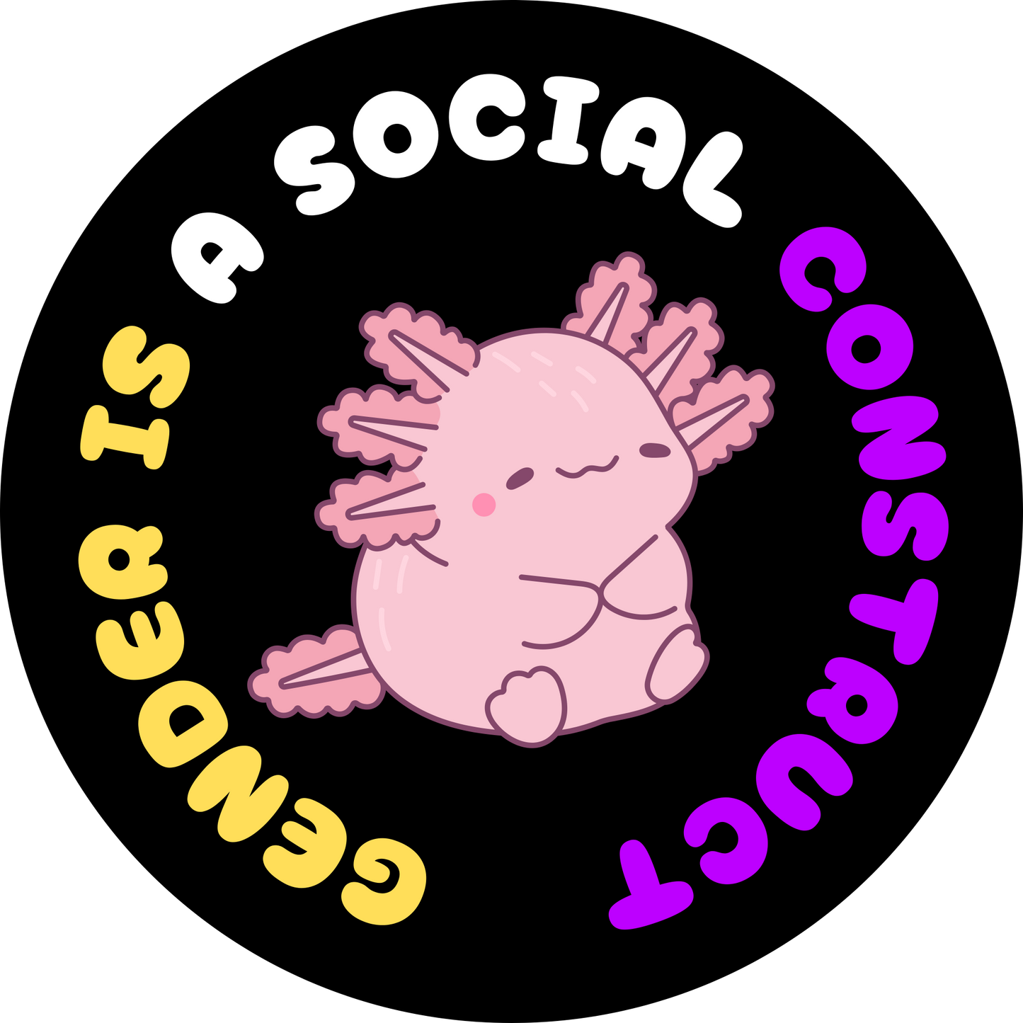 Axolotl Gender | Queer Holographic Sticker