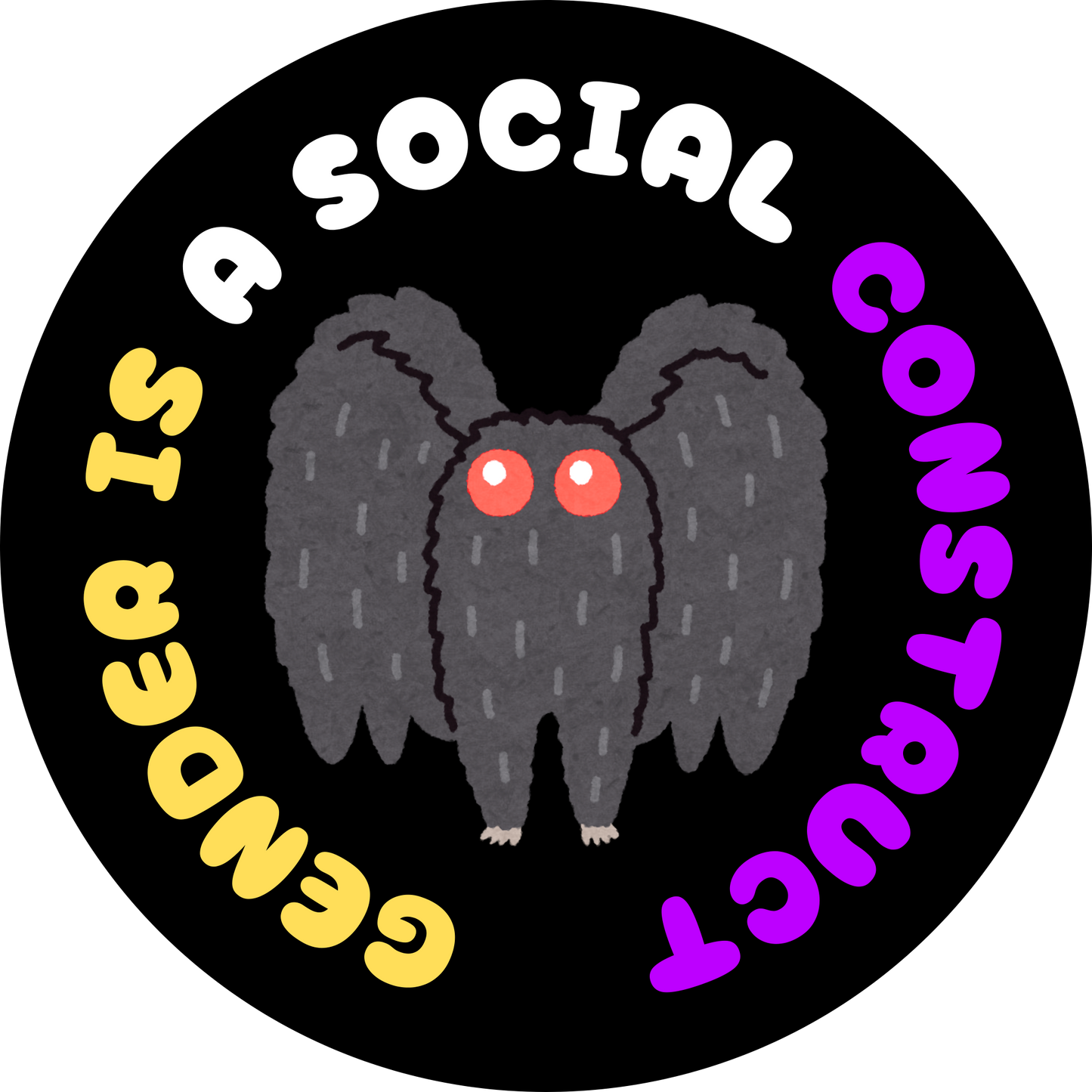 Mothman Gender | Queer Holographic Sticker